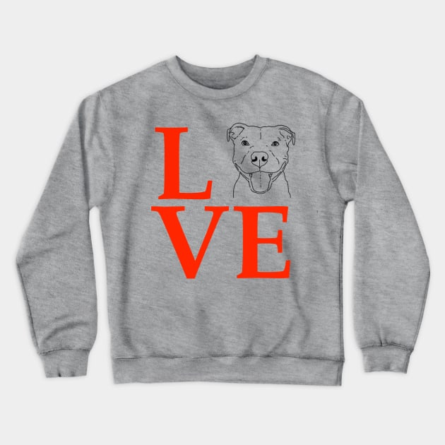 Pit Bull LOVE, Pittie Love Crewneck Sweatshirt by sockdogs